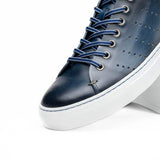 65-201-NVY RUSSO Burnished Italian Calfskin - Navy - Zelli Italia - Flyclothing LLC