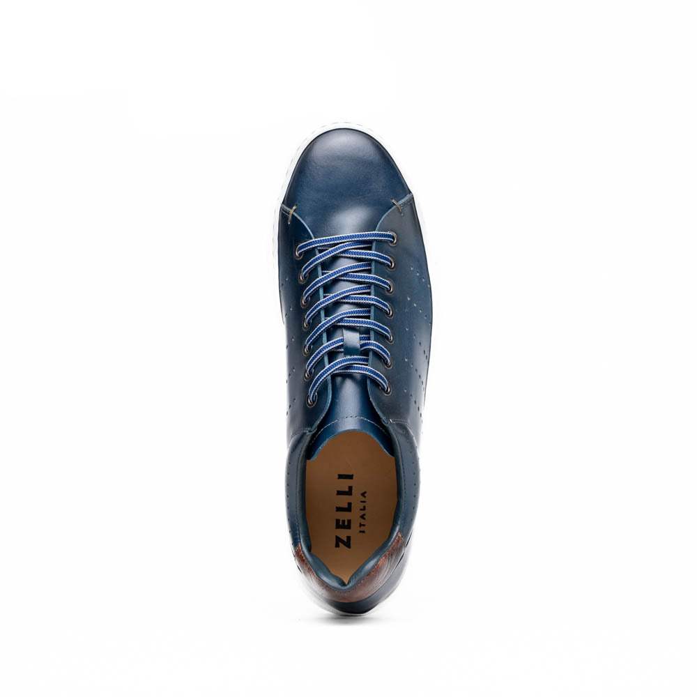 65-201-NVY RUSSO Burnished Italian Calfskin - Navy - Zelli Italia - Flyclothing LLC