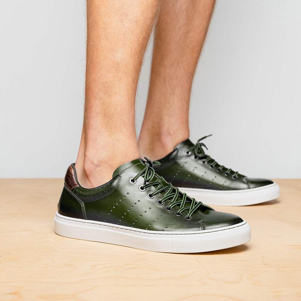 65-201-OLV RUSSO Burnished Italian Calfskin - Olive - Zelli Italia - Flyclothing LLC