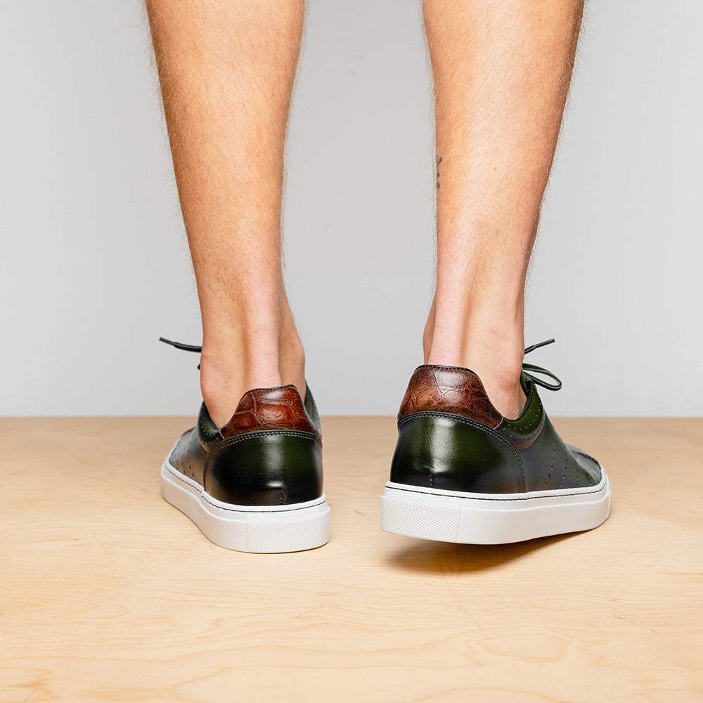 65-201-OLV RUSSO Burnished Italian Calfskin - Olive - Zelli Italia - Flyclothing LLC