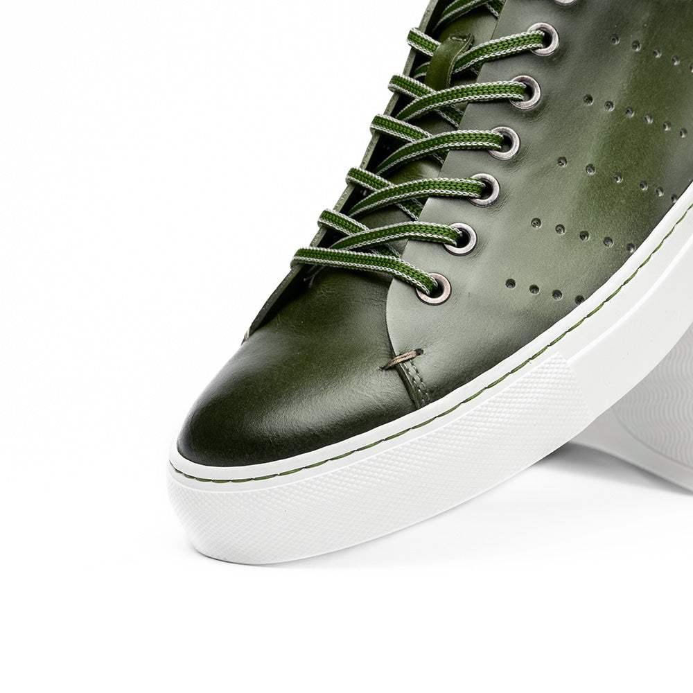 65-201-OLV RUSSO Burnished Italian Calfskin - Olive - Zelli Italia - Flyclothing LLC