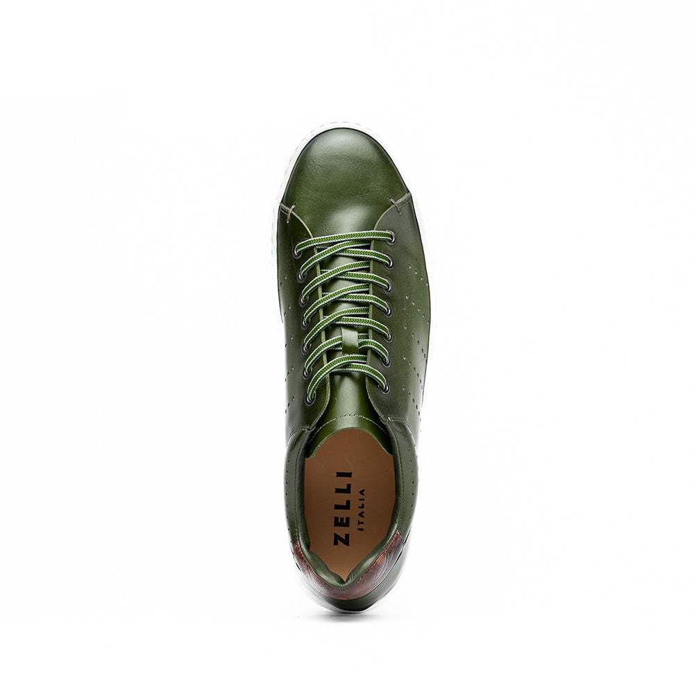 65-201-OLV RUSSO Burnished Italian Calfskin - Olive - Zelli Italia - Flyclothing LLC