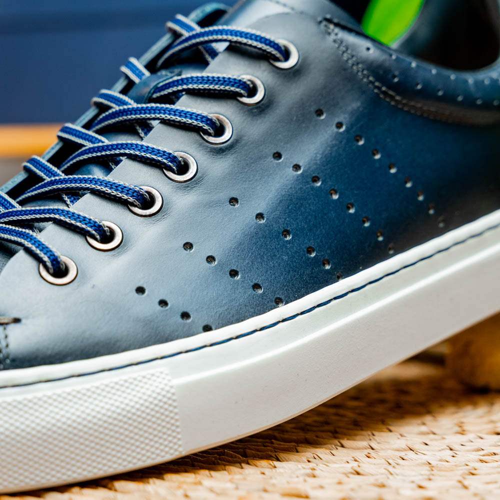 65-201-NVY RUSSO Burnished Italian Calfskin - Navy - Zelli Italia - Flyclothing LLC