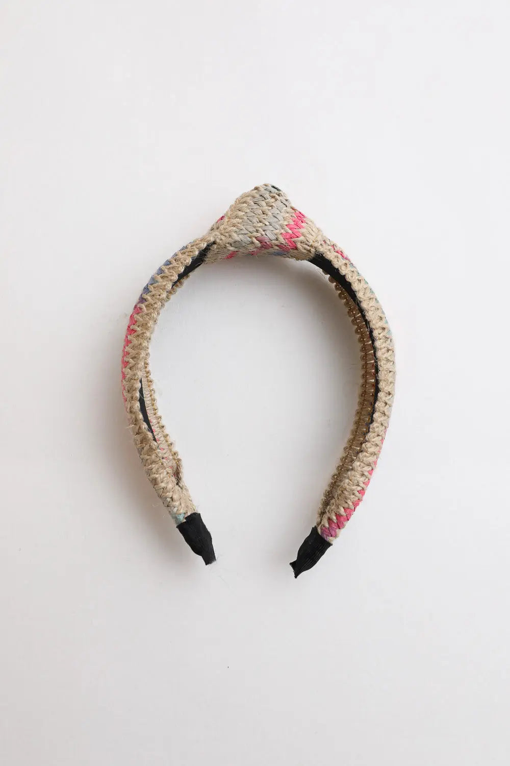 Twine Woven Knotted Headband – Rustic Elegance