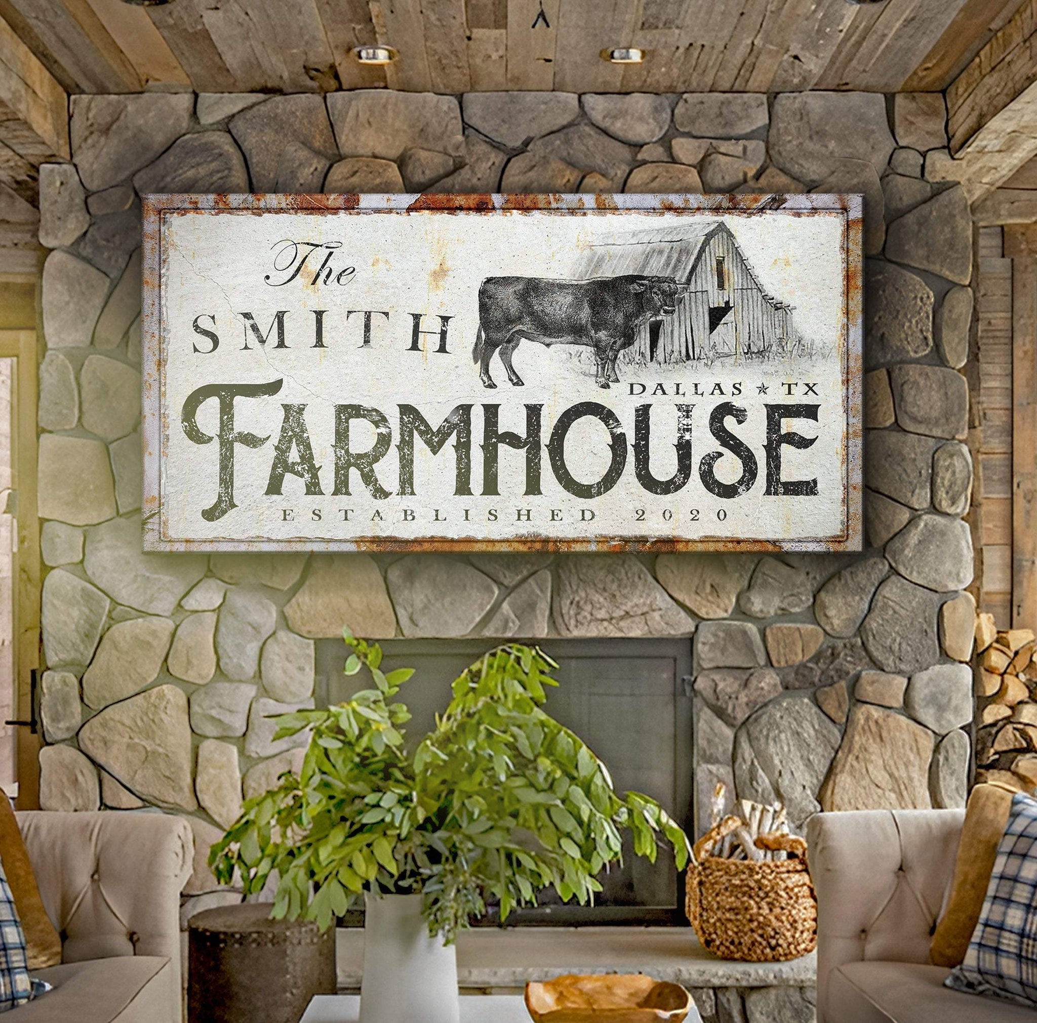 Rustic Farmhouse Sign - Tailored Canvases - Flyclothing LLC
