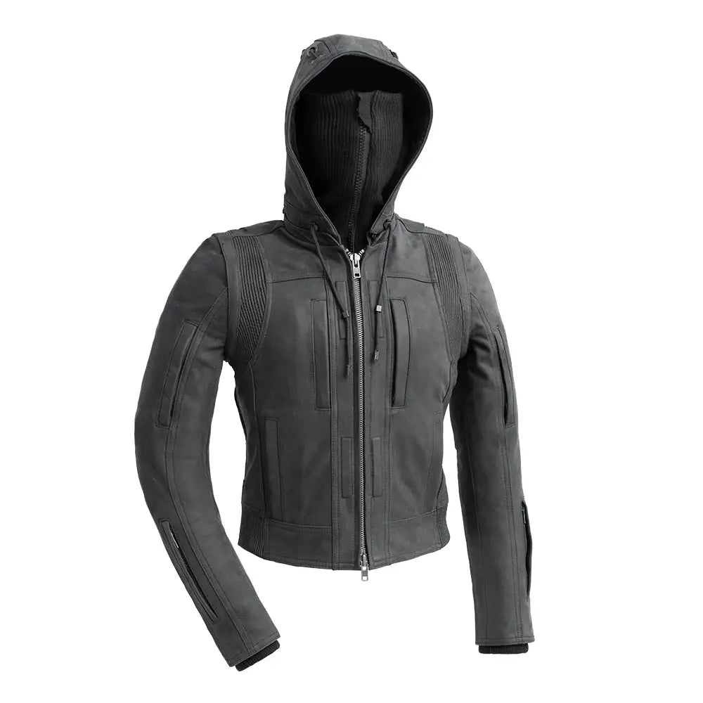 RYBAK Women's Leather Biker Club Jacket - First Manufacturing Company - Flyclothing LLC