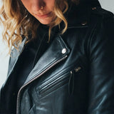 Ryman - Women's Motorcycle Leather Jacket - First Manufacturing Company - Flyclothing LLC