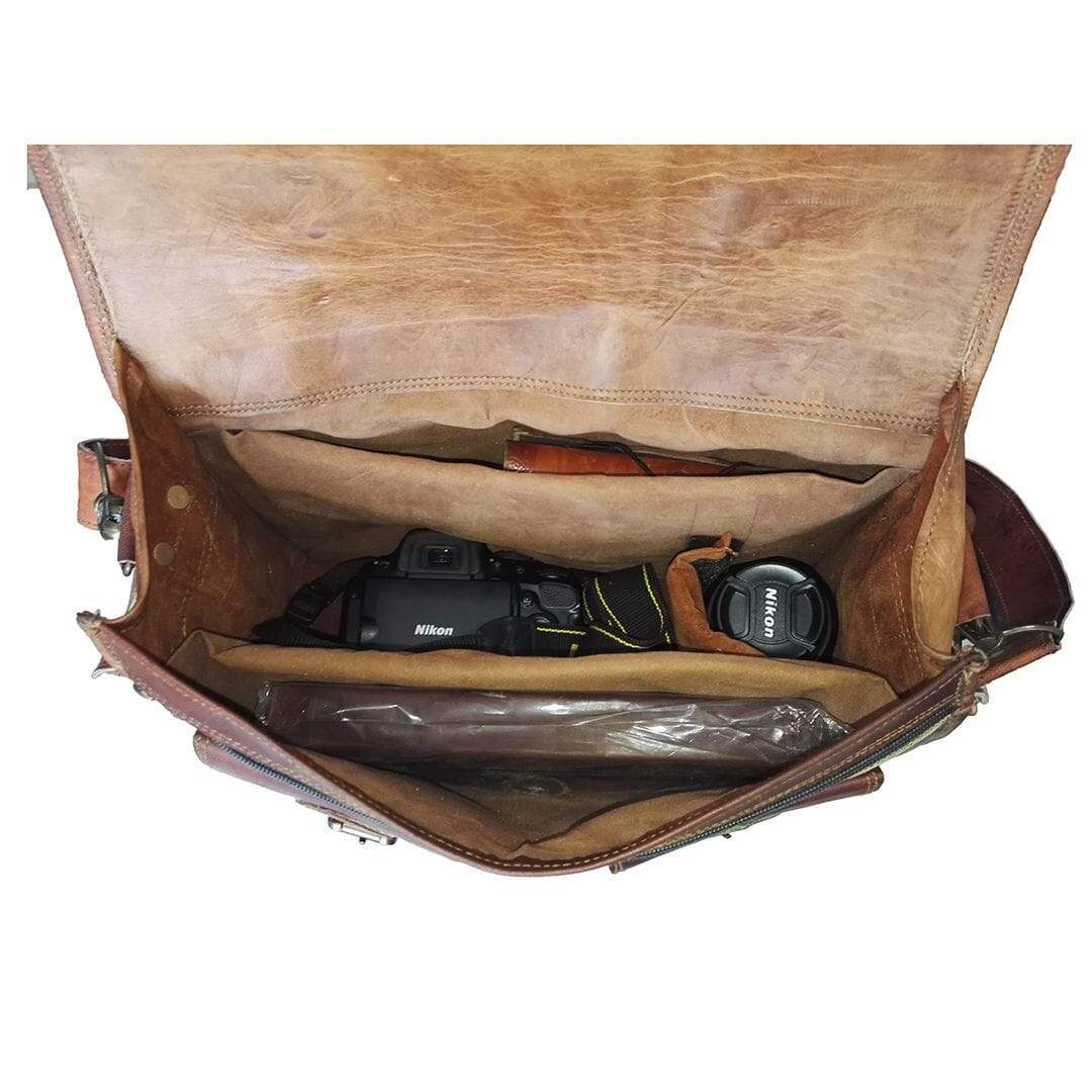 The Pedro Camera Satchel - Classy Leather Bags - Flyclothing LLC