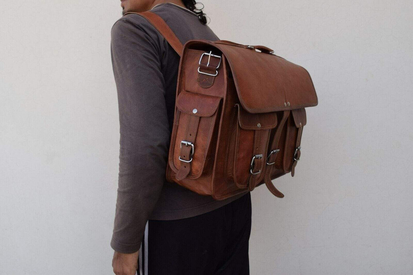 Hartmann Messenger Backpack - Classy Leather Bags - Flyclothing LLC
