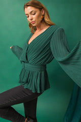 HELLO SWEETHEART PLEATED TOP - Flying Tomato - Flyclothing LLC