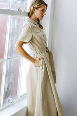 LUCKY ME WOVEN MIDI DRESS - Flying Tomato - Flyclothing LLC