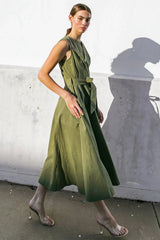 DELICATE DREAMS WOVEN MIDI DRESS - Flying Tomato - Flyclothing LLC