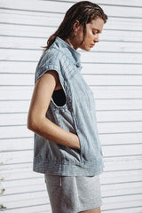 LATE SUMMER NIGHTS DENIM VEST - Flying Tomato - Flyclothing LLC