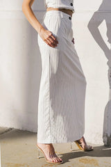 GET TO THE POINT WOVEN MIDI SKIRT - Flying Tomato - Flyclothing LLC