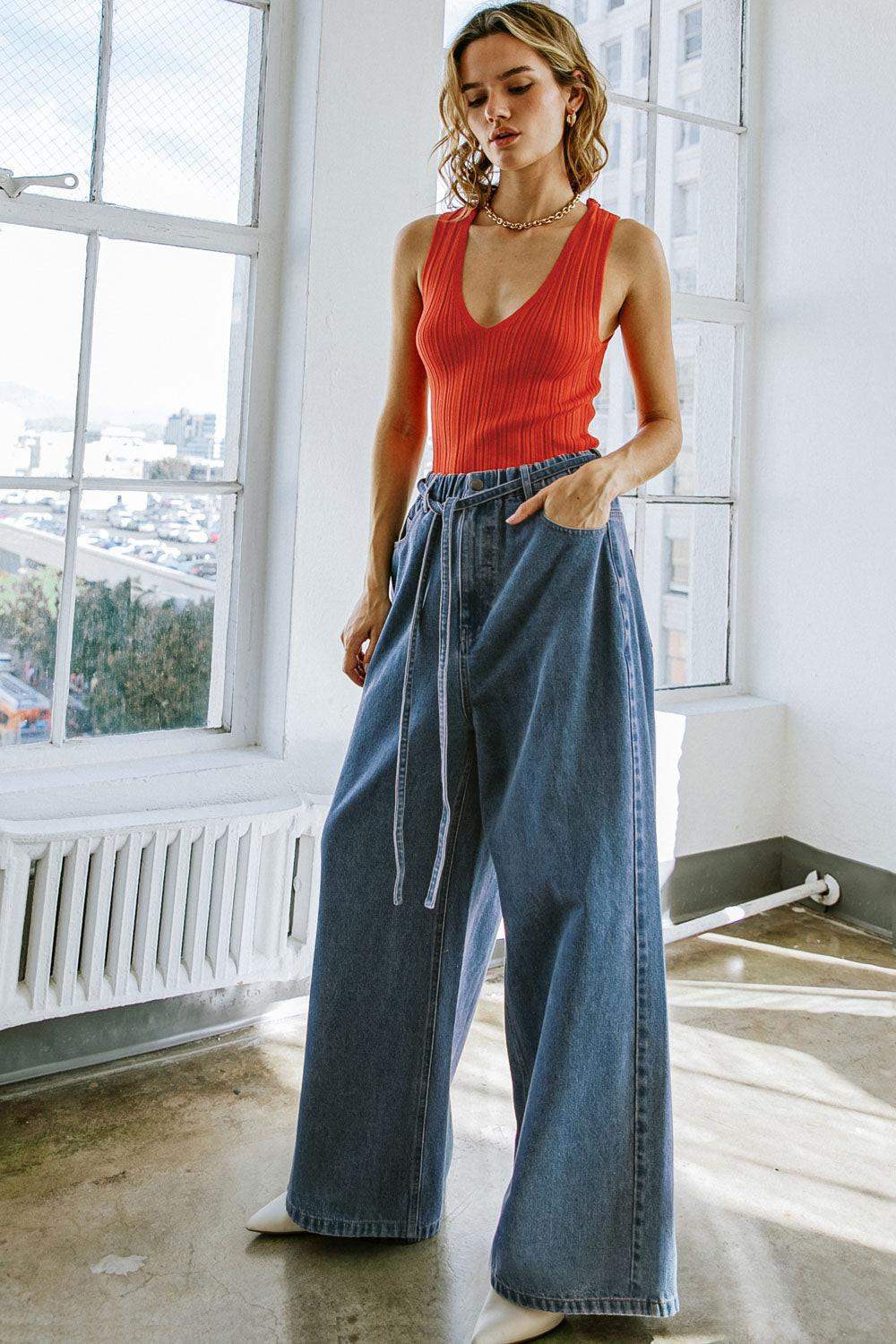 EVERYTHING COUNTS DENIM PANTS - Flying Tomato - Flyclothing LLC