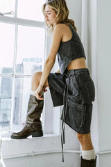 A BETTER DAY DENIM SHORTS - Flying Tomato - Flyclothing LLC