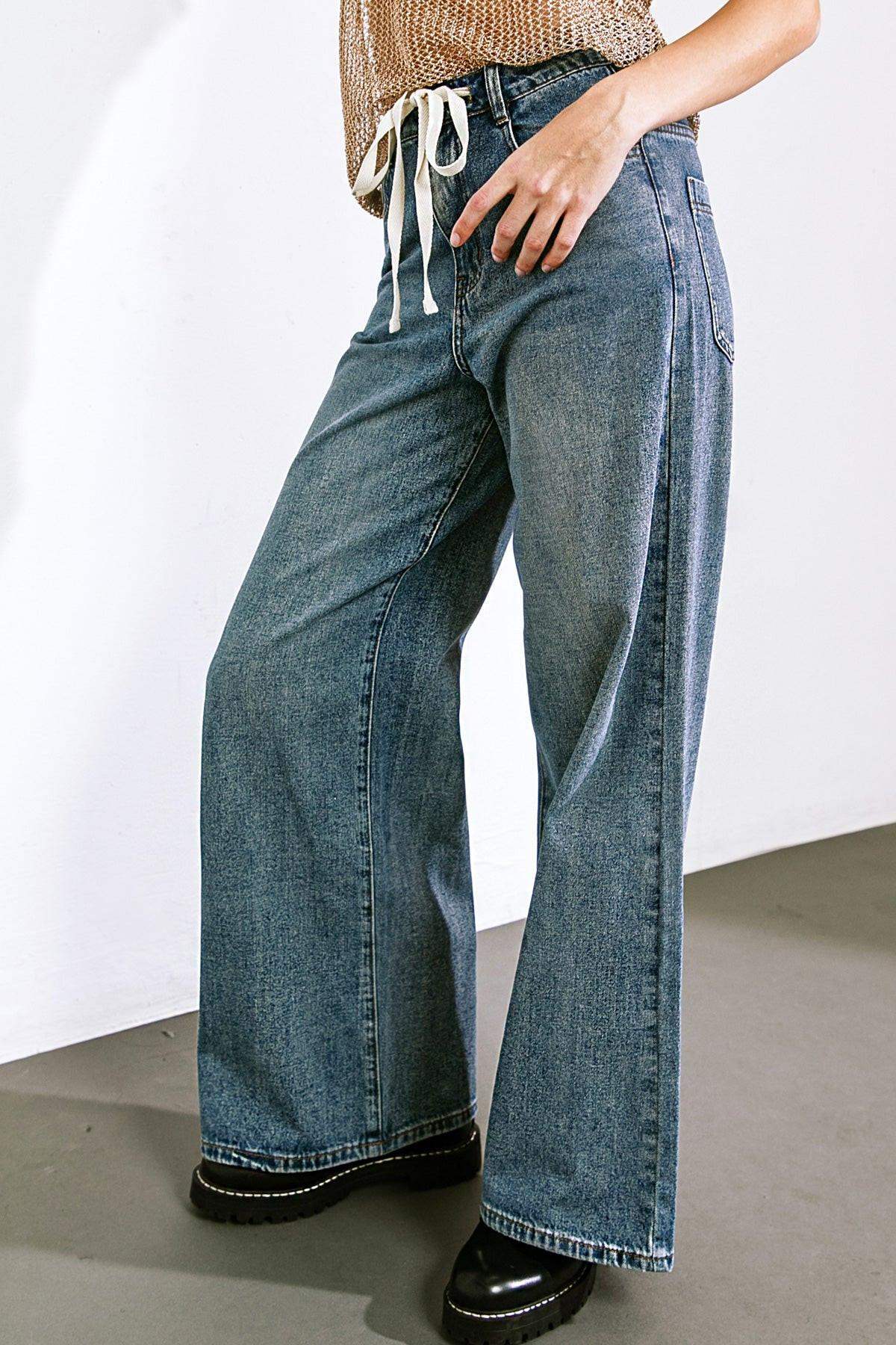 SHE'S A SWEET TALKER DENIM PANTS - Flying Tomato - Flyclothing LLC