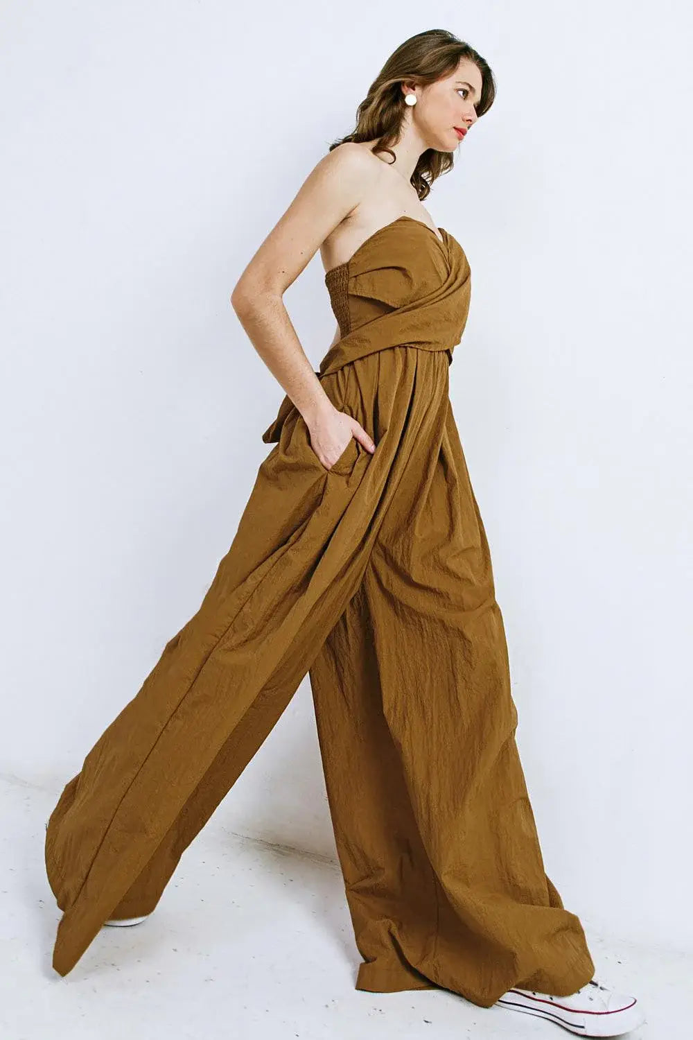 THINK ABOUT ME WOVEN JUMPSUIT - Flying Tomato - Flyclothing LLC