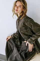 STUCK IN YOUR WAYS DENIM TOP - Flying Tomato - Flyclothing LLC