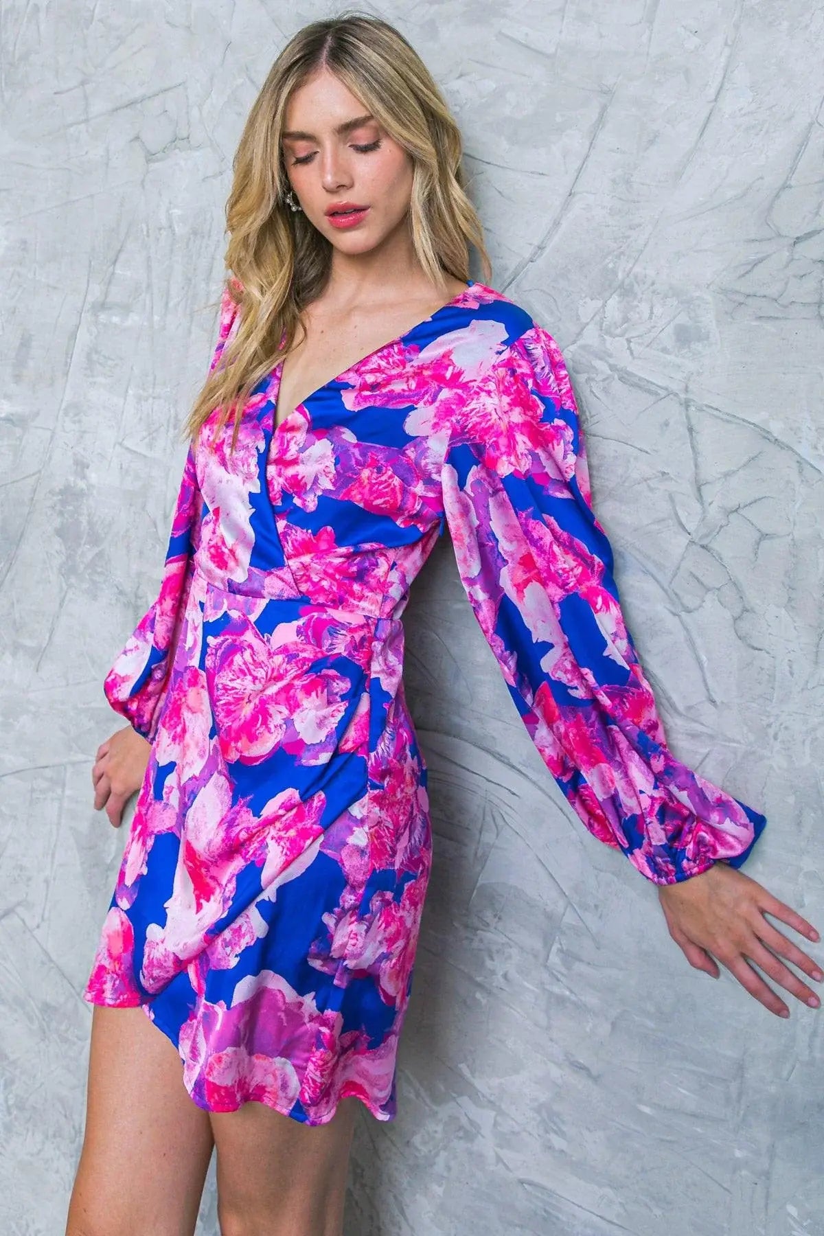 DRAMATICALLY CHIC SATIN MINI DRESS - Flying Tomato - Flyclothing LLC