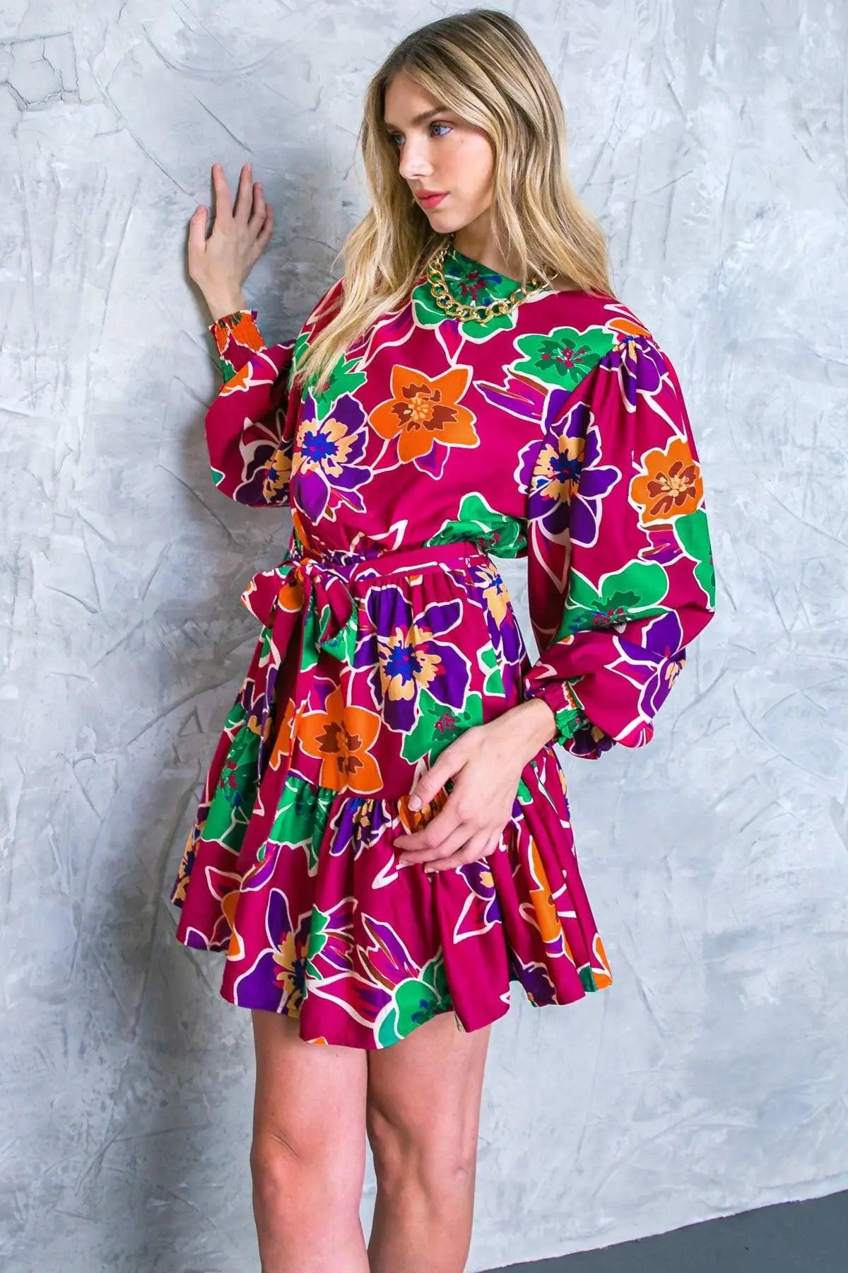 ELEVATED ATTITUDE WOVEN MINI DRESS - Flying Tomato - Flyclothing LLC