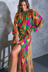 CUE THE CHIC WOVEN MIDI DRESS - Flying Tomato - Flyclothing LLC