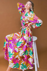 CAREFREE CONFIDENCE WOVEN MIDI DRESS - Flying Tomato - Flyclothing LLC