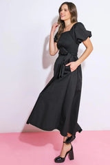 A PEACEFUL PLACE WOVEN MIDI DRESS - Flying Tomato - Flyclothing LLC