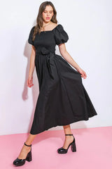 A PEACEFUL PLACE WOVEN MIDI DRESS - Flying Tomato - Flyclothing LLC
