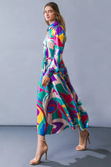 FOCUSED ON PRIORITIES WOVEN MIDI DRESS - Flying Tomato - Flyclothing LLC
