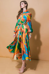 FOCUSED ON PRIORITIES WOVEN MIDI DRESS - Flying Tomato - Flyclothing LLC