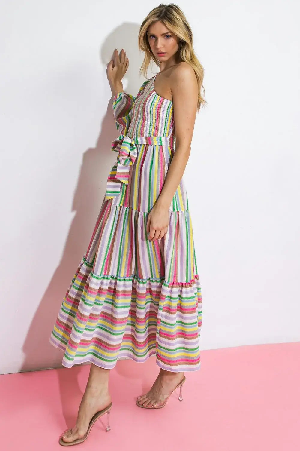 NO MATTER WHERE I GO WOVEN MIDI DRESS - Flying Tomato - Flyclothing LLC