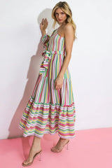 NO MATTER WHERE I GO WOVEN MIDI DRESS - Flying Tomato - Flyclothing LLC