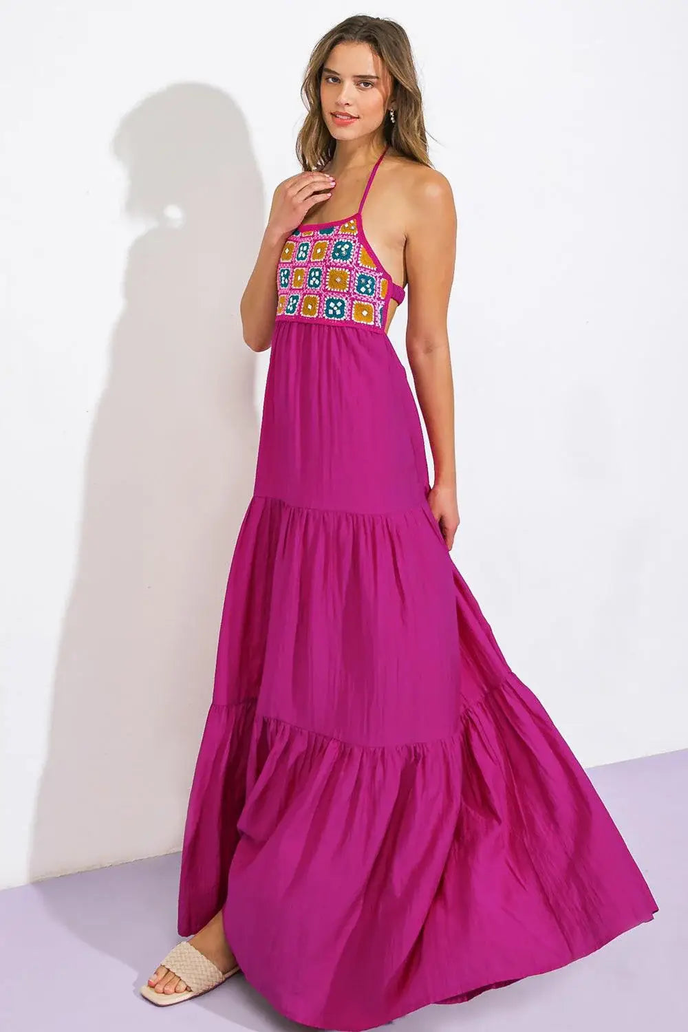 AFTER PARTY WOVEN MIDI DRESS - Flying Tomato - Flyclothing LLC
