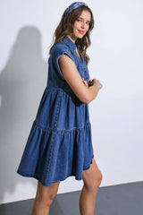 JUST THE BEGINNING TWILL MINI DRESS - Flying Tomato - Flyclothing LLC