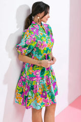 CONTAIN THE SUN POPLIN MINI DRESS - Flying Tomato - Flyclothing LLC