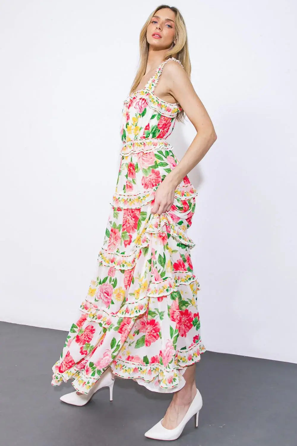 PULLING HEARTSTRINGS WOVEN MAXI DRESS - Flying Tomato - Flyclothing LLC