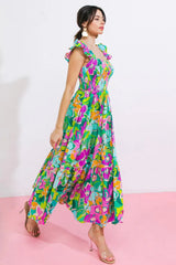LOVE HAZE WOVEN MIDI DRESS - Flying Tomato - Flyclothing LLC