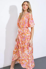 MOST WONDERFUL TIME WOVEN MIDI DRESS - Flying Tomato - Flyclothing LLC