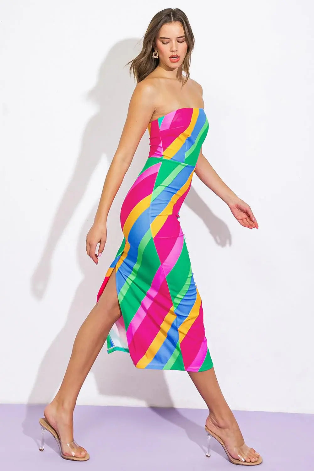 ALL OR NOTHING PONTI MIDI DRESS - Flying Tomato - Flyclothing LLC