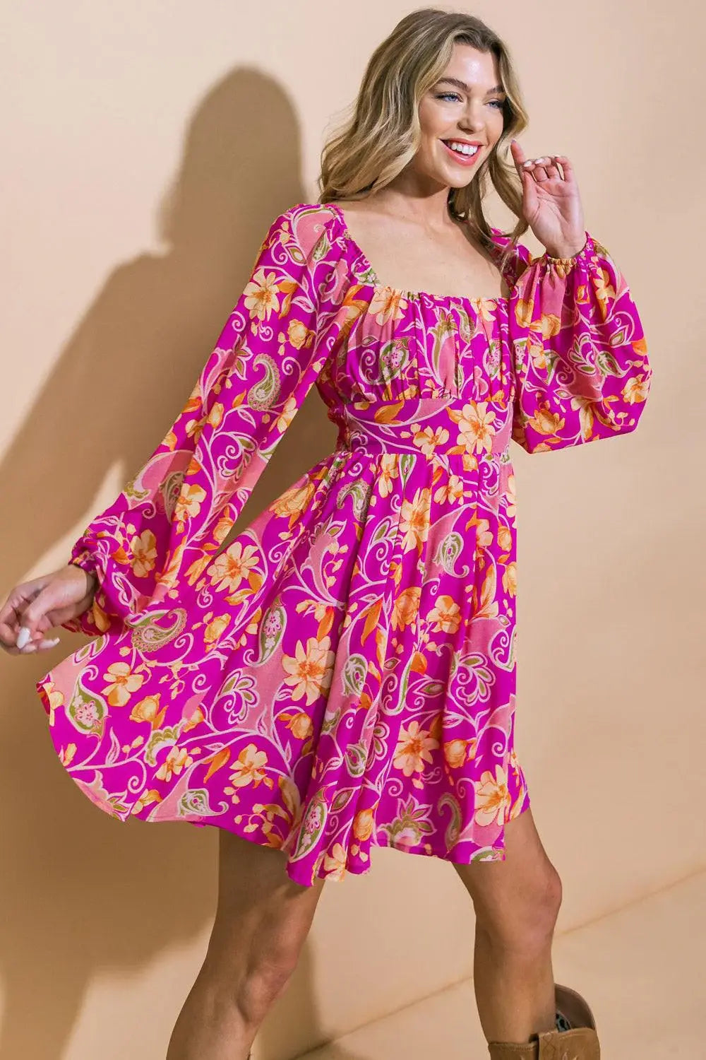 THRIVING ALL NIGHT WOVEN MINI DRESS - Flying Tomato - Flyclothing LLC