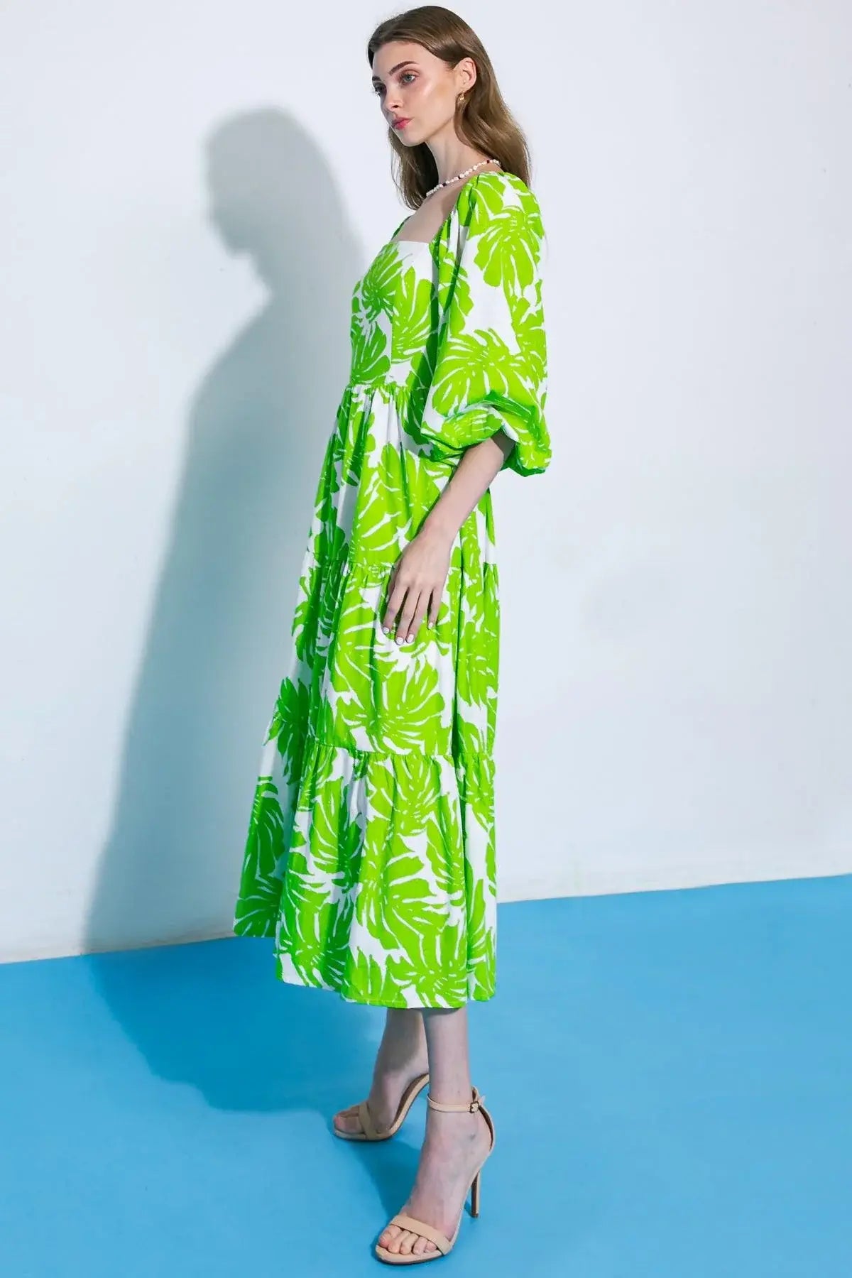 ALL THE DRAMA WOVEN MIDI DRESS - Flying Tomato - Flyclothing LLC