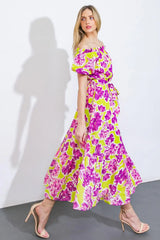 I'M IN CHARGE WOVEN MIDI DRESS - Flying Tomato - Flyclothing LLC