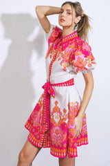 ATTENTION SEEKER WOVEN MINI DRESS - Flying Tomato - Flyclothing LLC