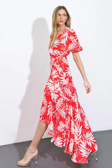 CRAZY IN LOVE WOVEN MIDI DRESS - Flying Tomato - Flyclothing LLC