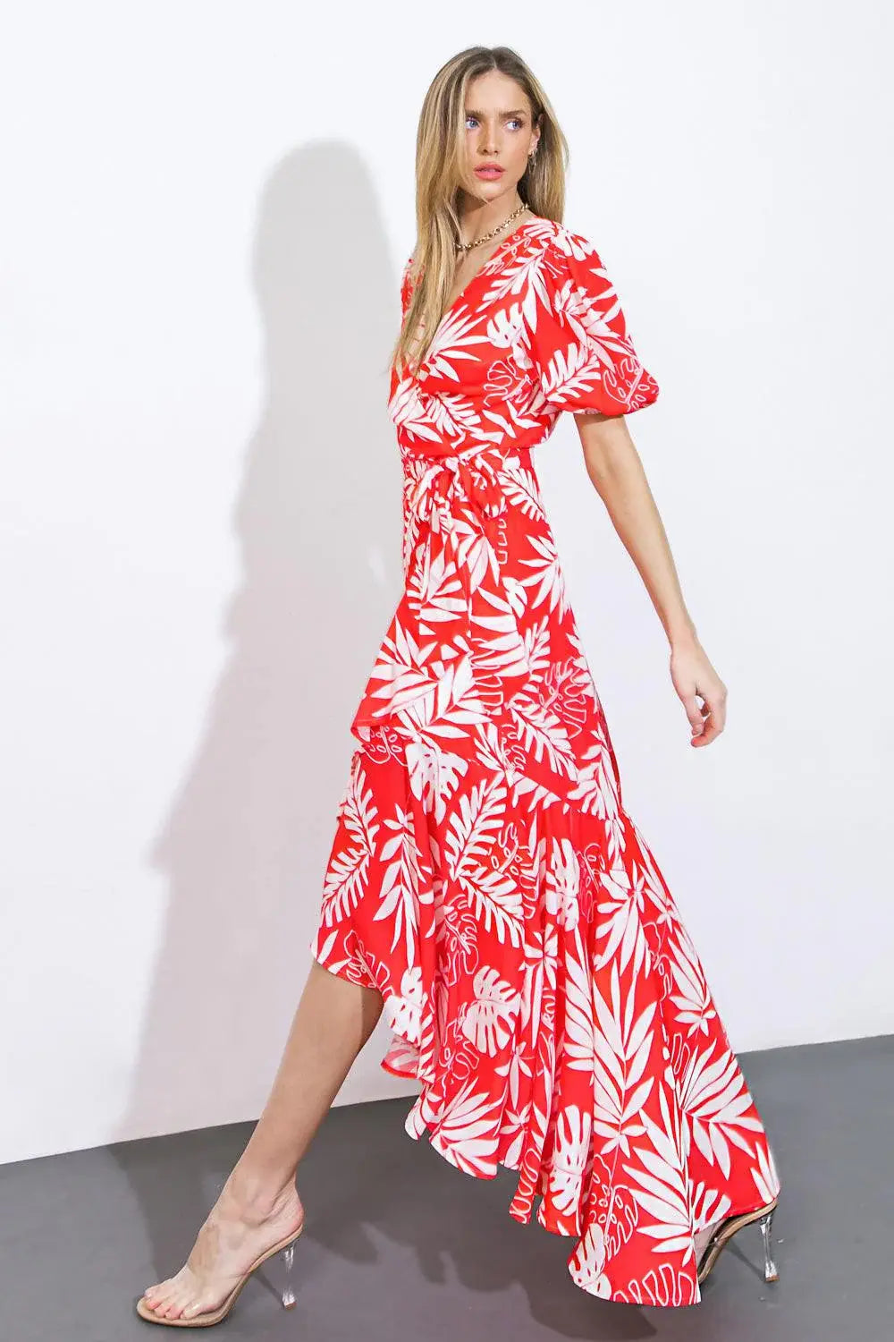 CRAZY IN LOVE WOVEN MIDI DRESS - Flying Tomato - Flyclothing LLC