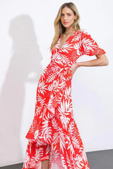 CRAZY IN LOVE WOVEN MIDI DRESS - Flying Tomato - Flyclothing LLC