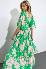 MESSAGE IN A BOTTLE WOVEN MIDI DRESS - Flying Tomato - Flyclothing LLC