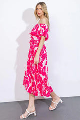 LOVE SCRIPT WOVEN MIDI DRESS - Flying Tomato - Flyclothing LLC