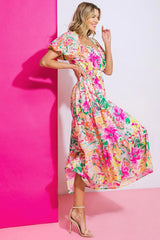 IT STARTS NOW WOVEN MIDI DRESS - Flying Tomato - Flyclothing LLC